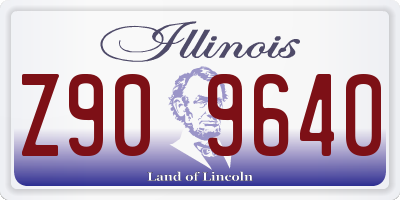 IL license plate Z909640