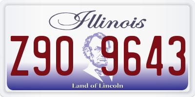IL license plate Z909643