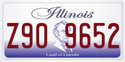 IL license plate Z909652