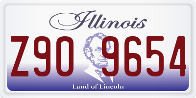 IL license plate Z909654