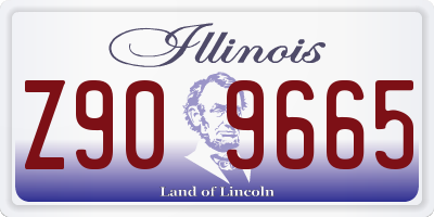 IL license plate Z909665