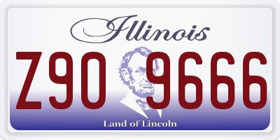IL license plate Z909666
