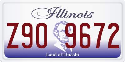 IL license plate Z909672