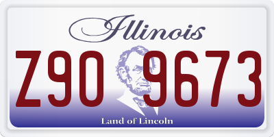 IL license plate Z909673