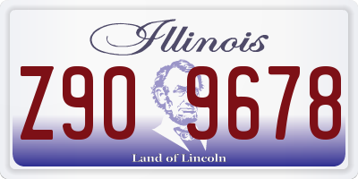 IL license plate Z909678