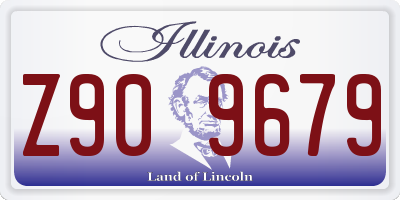 IL license plate Z909679