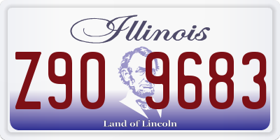 IL license plate Z909683