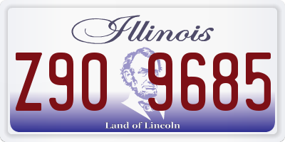 IL license plate Z909685