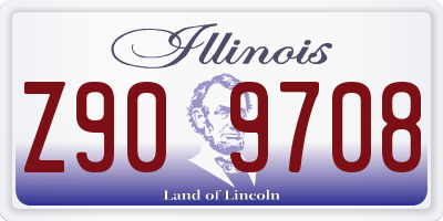 IL license plate Z909708