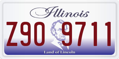 IL license plate Z909711