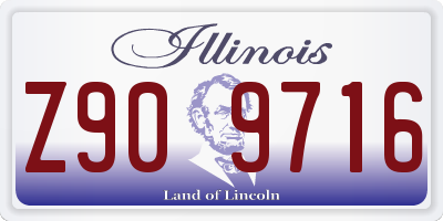 IL license plate Z909716