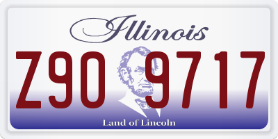 IL license plate Z909717