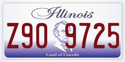 IL license plate Z909725