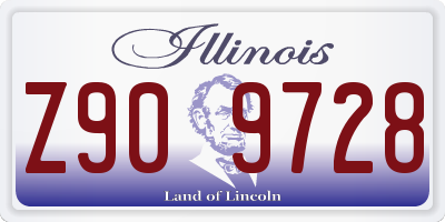 IL license plate Z909728