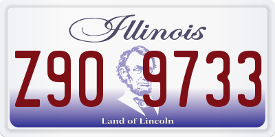 IL license plate Z909733