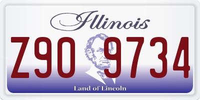IL license plate Z909734