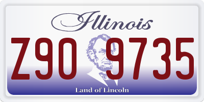 IL license plate Z909735