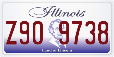IL license plate Z909738