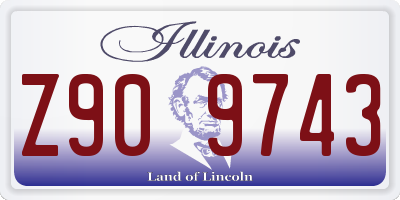 IL license plate Z909743