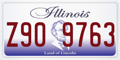 IL license plate Z909763