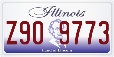 IL license plate Z909773