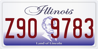 IL license plate Z909783
