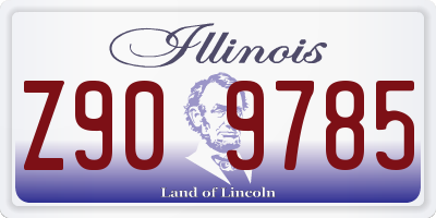 IL license plate Z909785