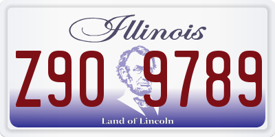 IL license plate Z909789