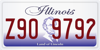 IL license plate Z909792