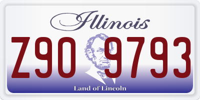 IL license plate Z909793