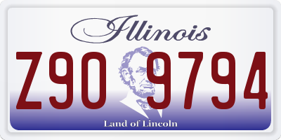 IL license plate Z909794