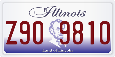 IL license plate Z909810