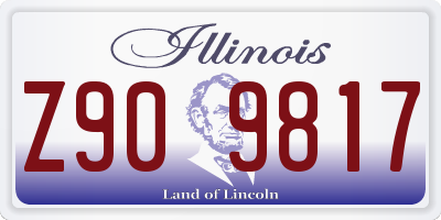 IL license plate Z909817