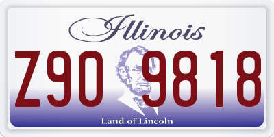 IL license plate Z909818
