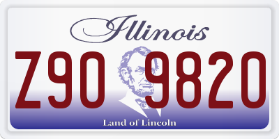 IL license plate Z909820