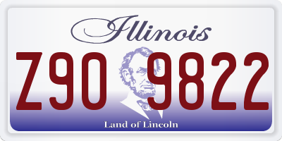 IL license plate Z909822