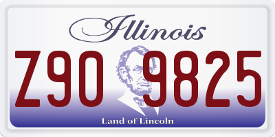 IL license plate Z909825