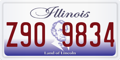 IL license plate Z909834