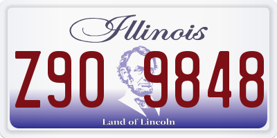 IL license plate Z909848
