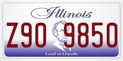 IL license plate Z909850