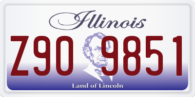 IL license plate Z909851