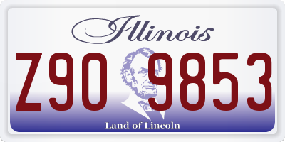 IL license plate Z909853