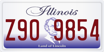IL license plate Z909854