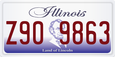 IL license plate Z909863