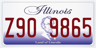 IL license plate Z909865
