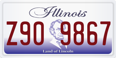 IL license plate Z909867