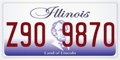 IL license plate Z909870