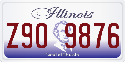 IL license plate Z909876