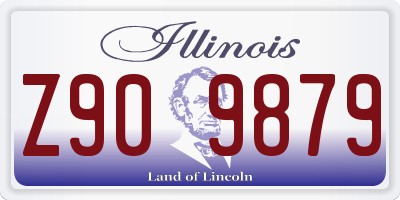IL license plate Z909879