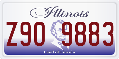 IL license plate Z909883